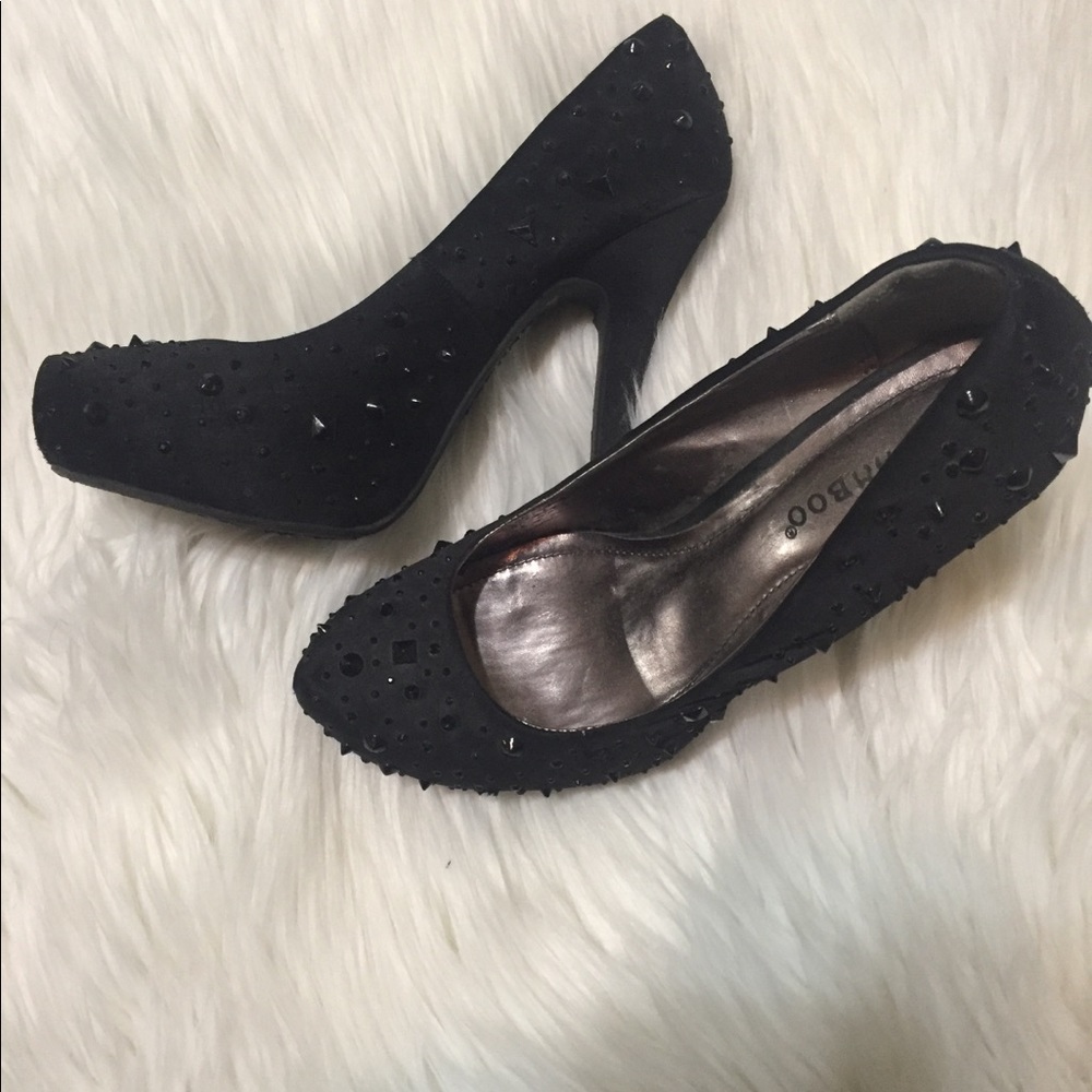 4.75 heel...black high heels